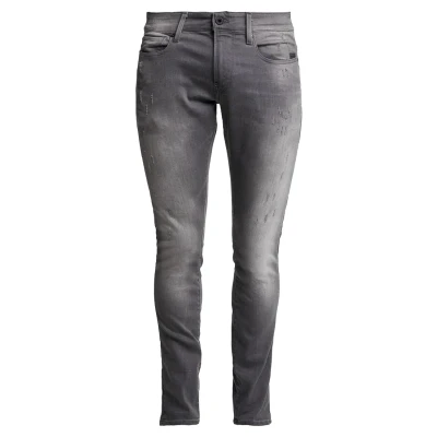 Afbeelding van G Star RAW heren Revend low rise super slim fit jeans met ripped details in de kleur Grijs, maat: W29/L32