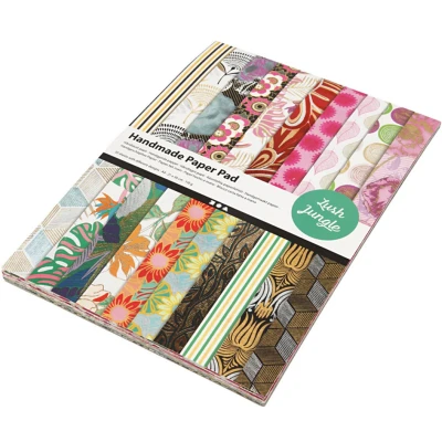 Afbeelding van Papierblok met handgemaakt papier, A4 21x30 cm, 110 gr, 20 vellen