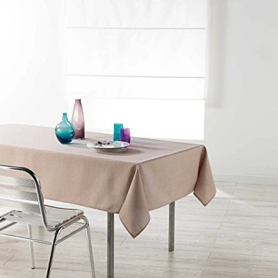 Afbeelding van Beige Rechthoekig Polyester Tafelkleed/Tafelzeil/tafellinnen 140 x 250 cm