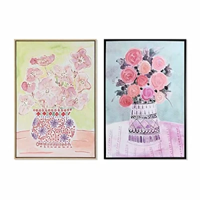 Afbeelding van Schilderij DKD Home Decor 36 x 4 93 cm Vaas Shabby Chic (2 Stuks)