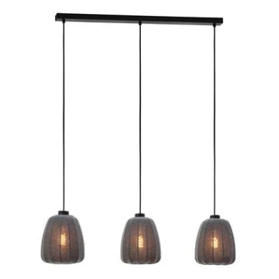 Afbeelding van EGLO Barlaston Hanglamp E27 88 cm ZwartGrijs Textiel