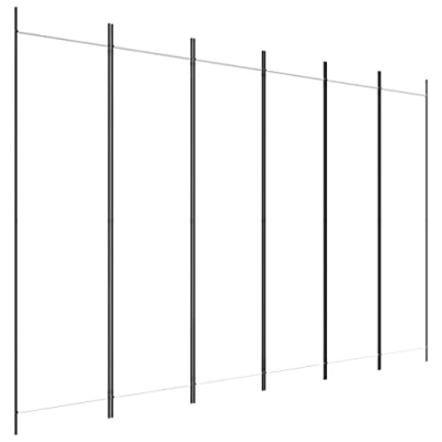 Afbeelding van Kamerscherm met 6 panelen 300x200 cm stof wit