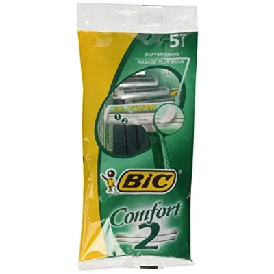 Afbeelding van BIC Comfort 2 Wegwerpscheermesjes voor mannen 5 Stuks