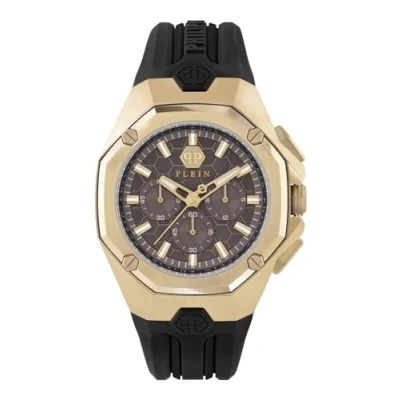 Afbeelding van Philipp Plein Octagon PWTBA0423 Horloge Siliconen Zwart Ø 45 mm