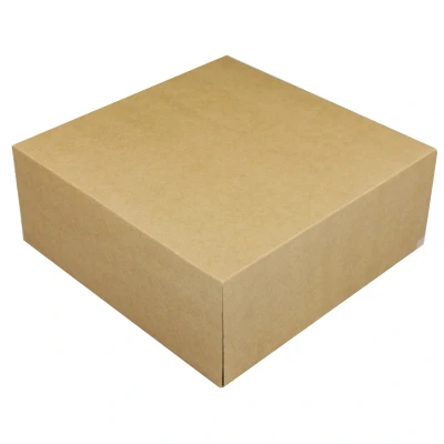 Afbeelding van Taartdoos 25x25x10cm. Kraft 50st
