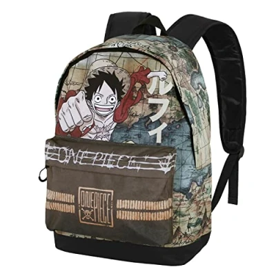 Afbeelding van One Piece Map Rugzak HS FAN 2.0, Bruin, één maat, 2.0 kaart,