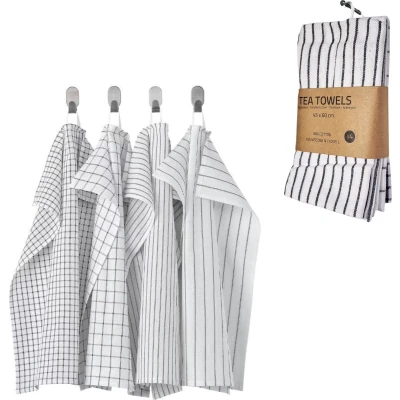 Afbeelding van Theedoeken 45 x 60 cm set van 4 stuks doos 20 sets