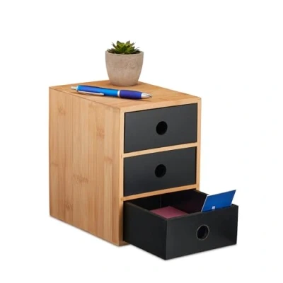 Afbeelding van Relaxdays bureau organizer met 3 lades opbergbak desk brieven