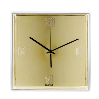 Afbeelding van Kartell Tic&amp;Tac Klok Metal Gold Pot Interieur