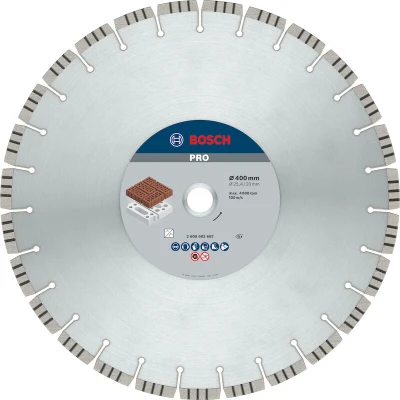 Image de BOSCH 2608602687 Disque de coupe diamanté Best for Abrasive 400 x 20/25,40 3,2 12 mm