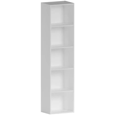 Image de Vida Designs Oxford Bibliothèque cubique à 5 étages en bois blanc pour bureau et salon