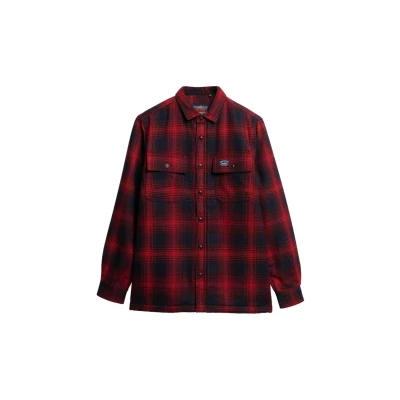 Afbeelding van Superdry Miller Overhemd, Heren, Maat: XXL, Over ombre red
