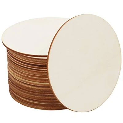 Afbeelding van Belle Vous Houten Onbewerkte Ronde Cirkels (25 pak) 10cm met 2mm Dikte Natuurlijk Blank Schijven Uitsnedes Voor Hobby, Viltjes, Huisdecoratie en Ornamenten