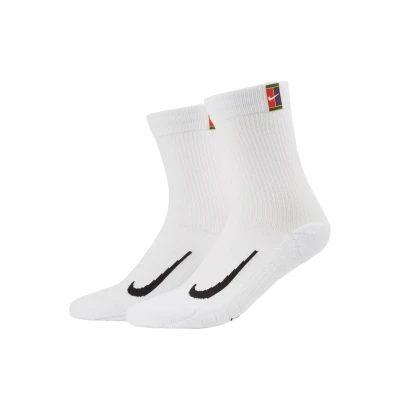 Afbeelding van Nike Performance Court Multiplier Cushioned 2 PACK Unisex Sportsokken, Maat: 34 38, White