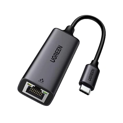 Afbeelding van UGREEN Adapter USB C Ethernet Gigabit Thunderbolt naar RJ45 LAN netwerk 1Gbps compatibel met iPhone 16 Plus Pro Max 15 MacBook iPad Air 2024 Surface 10 Galaxy S24 Ultra Tab S9 (zwart)