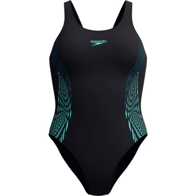 Afbeelding van Speedo Womens Placement Muscleback Badpak, Dames, Maat: 36, Dark teal
