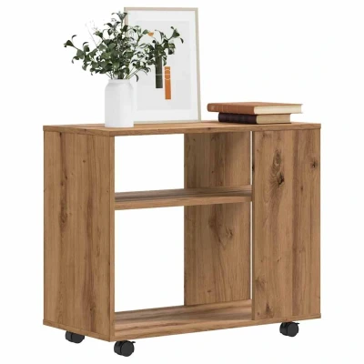 Afbeelding van vidaXL Bijzettafel 70x35x55 cm bewerkt hout artisanaal eikenkleurig