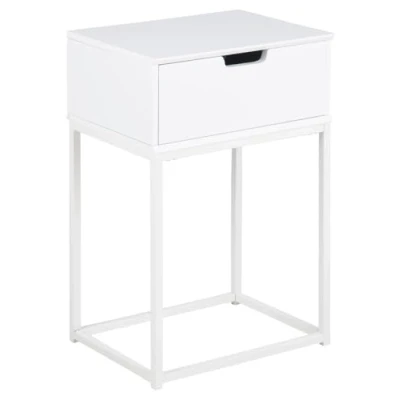 Afbeelding van Nachtkastje Mita 1 lade Wit MDF