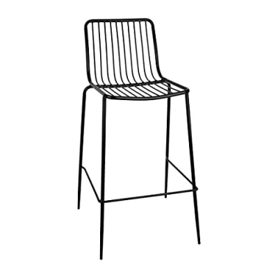 Afbeelding van Bolero RVS barkruk zwart (4 stuks)