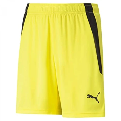 Afbeelding van Puma Teamliga Short Kinderen Fluogeel / Zwart Maat: 116