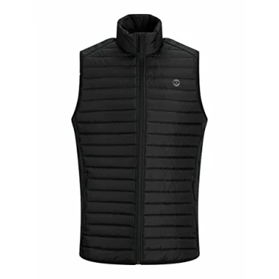 Afbeelding van Jack &amp; Jones Jjemulti Bodywarmer Collar Ps gewatteerd vest voor heren, zwart.
