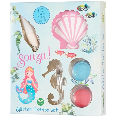 Afbeelding van Souza for kids glitter tattoos maken zeemeermin