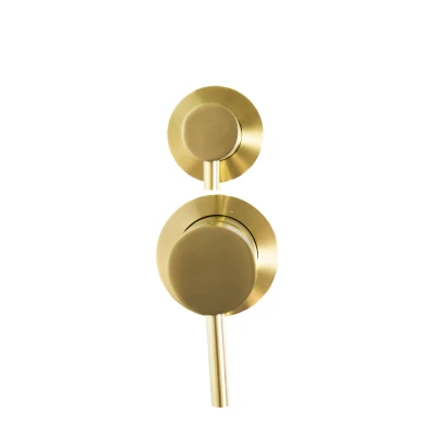 Afbeelding van OUTLET Rubio Inox inbouw mengkraan voor douche of bad met 2 weg omsteller PVD kleur geborsteld goud 1208920713 Laatste Product
