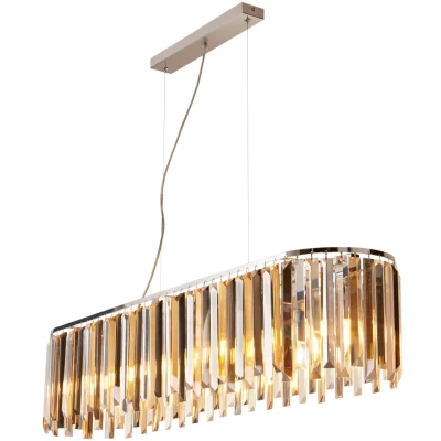 Afbeelding van Hanglamp Clarissa met kristallen prisma&#039;s, 100 cm