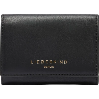 Afbeelding van LIEBESKIND BERLIN Leren Portemonnee Kodiaq Sheep Hilla Louisa Wallet Black Zwart