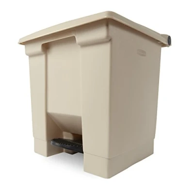 Afbeelding van Rubbermaid Commercial Products FG614300BEIG pedaalemmer, 40 cm x 41,27 43,51 cm, 30 l, kunststof, rechthoekig, beige