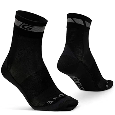 Afbeelding van GripGrab Merino Regular Cut Fietssokken 1 Paar Wieler Sokken Zwart Unisex Maat L (44 47)