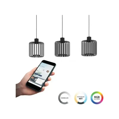 Afbeelding van EGLO connect.z Ginestrone Z Hanglamp 90 cm ZwartWit RGB