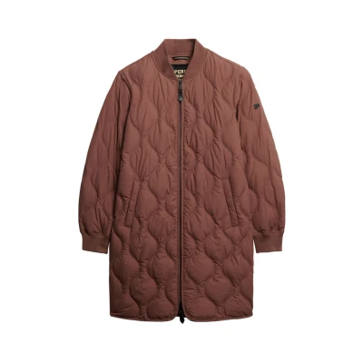 Afbeelding van Superdry Long Quilted Liner Jas Dames Maat 12