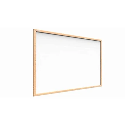 Afbeelding van ALLboards Whiteboard met houten frame, 120 x 90 cm, magneetbord, wit, magnetisch, droog afwasbaar