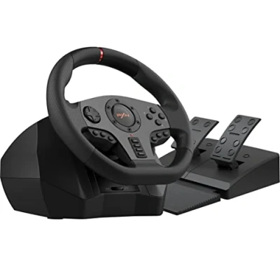 Image de PXN V900 Volant de Course avec Pédales, Retour Vibratoire Réaliste, PC 270/900, pour Xbox One, PS3, PS4, Nintendo Switch, Series XS