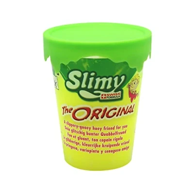 Afbeelding van Slimy Originele 80 g gele beker Slime de klassieker onder speelmassa&#039;s natuurlijk veilige elastische boetseerklei voor kinderen (speelgoed vanaf 3 jaar)