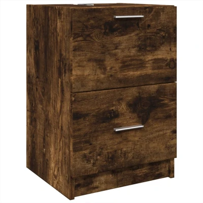 Afbeelding van vidaXL Wastafelkast 40x37x59 cm bewerkt hout gerookt eikenkleurig