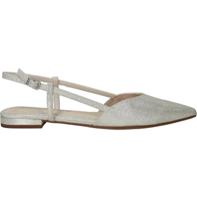 Afbeelding van Tamaris Ballerina&#039;s met enkelbandjes, Dames, Maat: 36, Champagne Kunststof
