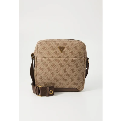 Afbeelding van Guess Torino 4G LOGO Schoudertas, Heren, Maat: One Size, Beige