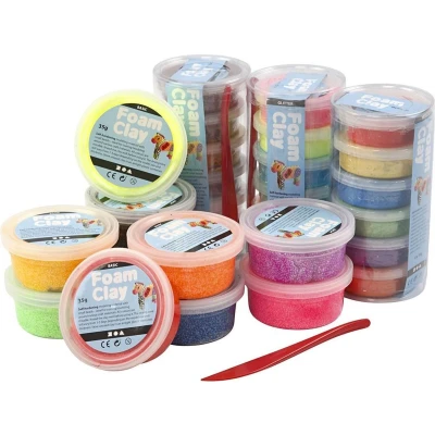 Afbeelding van Foam Clay®, Glitter, Diverse Kleuren, 28 Doosje