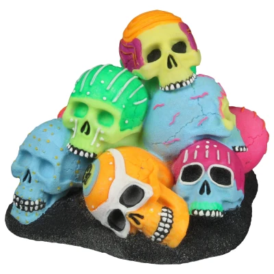 Afbeelding van Aqua Della Aquariumdecoratie Vissen Dia De Los Muertos Schedels Stapel 15,1x14,2x11,8cm Meerkleurig 1st