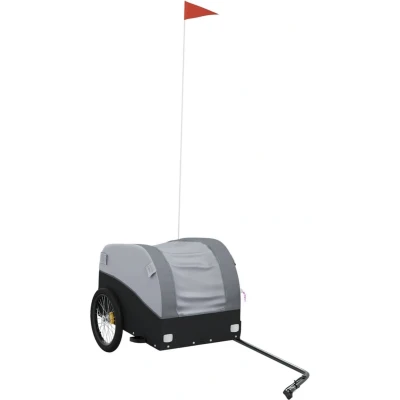 Afbeelding van Fietstrailer 30 kg ijzer zwart en grijs