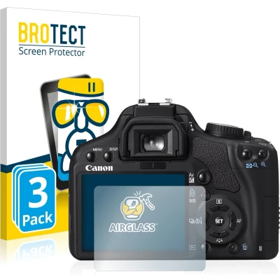 Afbeelding van BROTECT Screenprotector voor Canon EOS 450D Folie Beschermfolie Beschermglas transparant (3 Stuks)