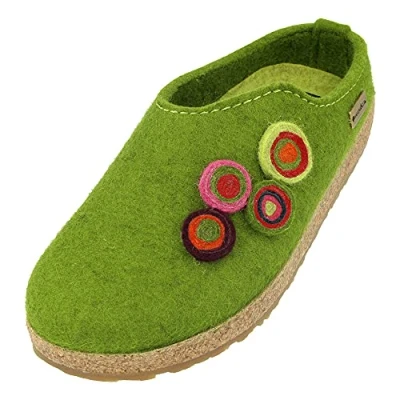 Afbeelding van Haflinger Grizzly Kanon 731024 Damesslippers, Groen
