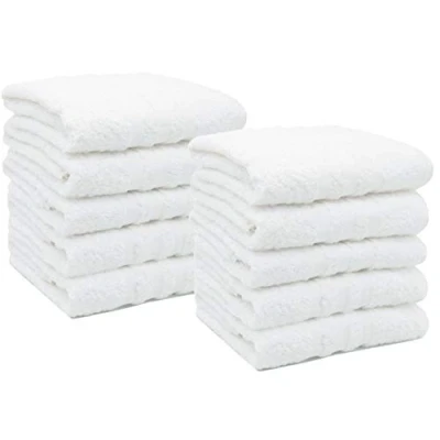 Afbeelding van ZOLLNER Set van 10 handdoeken, 50 x 100 cm, katoen, 550 g/m², wit