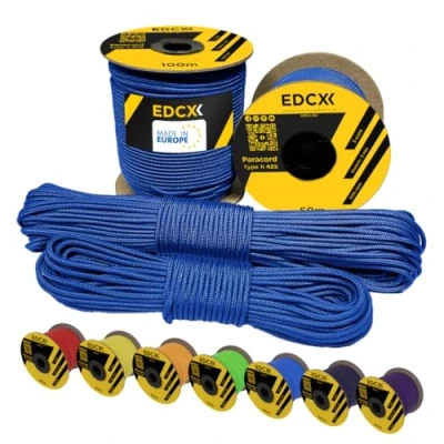 Afbeelding van EdcX nylon paracord 425 3 mm (15, 30, 50 en 100 m) type II touw verkrijgbaar in vele kleuren blauw 30 m