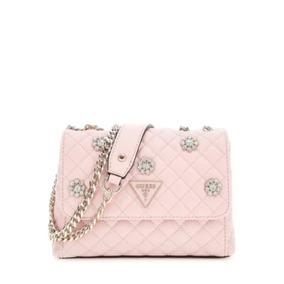 Afbeelding van GUESS Schoudertas Avondtas Everlee Mini Convertible Xbody Flap Bag Rose Water Roze