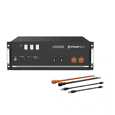 Afbeelding van Pylontech 1 x US5000 LiFePO4 4,8 kWh accu met omvormer aansluitkabel