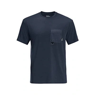 Afbeelding van Jack Wolfskin Wanderthirst T M Tshirt basic, Heren, Maat: Small, Night blue