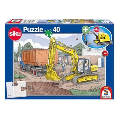 Afbeelding van Schmidt Spiele 56350 puzzel voor kinderen, 40 delen met Siku, graafmachine, meerkleurig